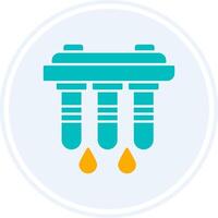 Water Filter Glyph Two Colour Circle Icon vector