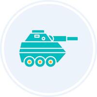 Infantry Van Glyph Two Colour Circle Icon vector