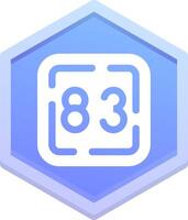 Eighty Three Polygon Icon vector