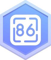 Eighty Six Polygon Icon vector