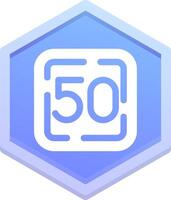 Fifty Polygon Icon vector