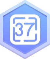 Thirty Seven Polygon Icon vector