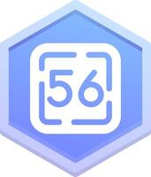 Fifty Six Polygon Icon vector