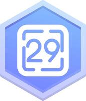 Twenty Nine Polygon Icon vector