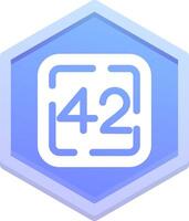 Forty Two Polygon Icon vector