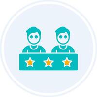 Candidates Glyph Two Colour Circle Icon vector