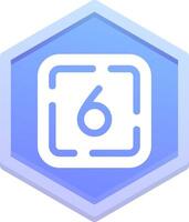 Six Polygon Icon vector