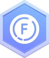 Letter f Polygon Icon vector