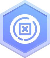 Delete Polygon Icon vector