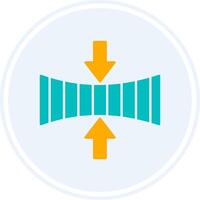 Elasticity Glyph Two Colour Circle Icon vector