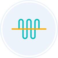 Audio Wave Glyph Two Colour Circle Icon vector