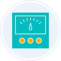 Voltage Indicator Glyph Two Colour Circle Icon vector