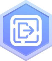 Logout Polygon Icon vector