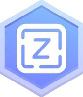 Letter z Polygon Icon vector