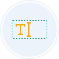 Text Box Glyph Two Colour Circle Icon vector