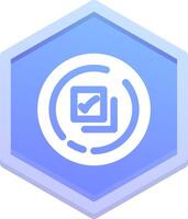 Checkmark Polygon Icon vector