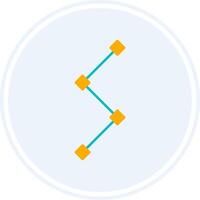 Path Glyph Two Colour Circle Icon vector