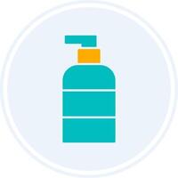 Liquid Soap Glyph Two Colour Circle Icon vector