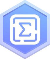 Summation Polygon Icon vector