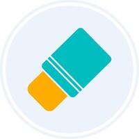 Eraser Tool Glyph Two Colour Circle Icon vector