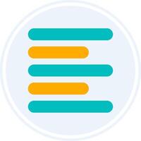 Horizontal Left Align Glyph Two Colour Circle Icon vector