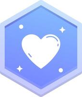 Heart Polygon Icon vector