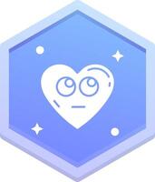 Rolling eyes Polygon Icon vector