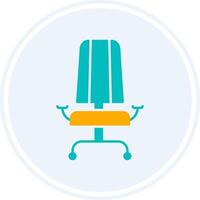 Armchair Glyph Two Colour Circle Icon vector