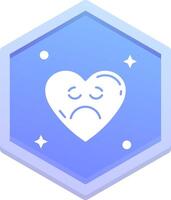 Sad Polygon Icon vector