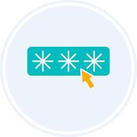 Pin Number Glyph Two Colour Circle Icon vector