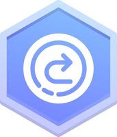 Forward Polygon Icon vector