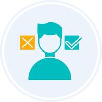 Decision Making Glyph Two Colour Circle Icon vector