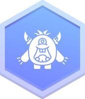 Monster Polygon Icon vector