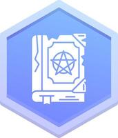 magia libro polígono icono vector