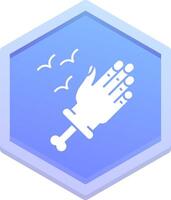 Hand Polygon Icon vector