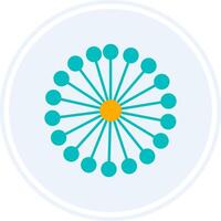 Mimosa Glyph Two Colour Circle Icon vector