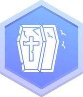 Coffin Polygon Icon vector