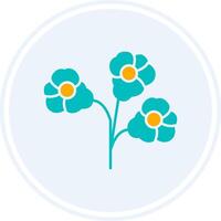 Dogbane Glyph Two Colour Circle Icon vector