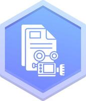 Video Polygon Icon vector