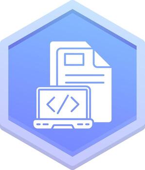Coding Polygon Icon vector