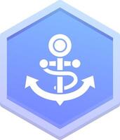 Anchor Polygon Icon vector