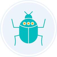 Insect Glyph Two Colour Circle Icon vector