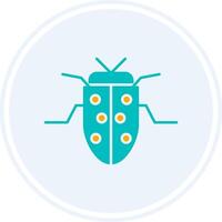 Insect Glyph Two Colour Circle Icon vector