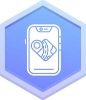 Gps Polygon Icon vector