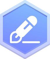 Pen 3 Polygon Icon vector