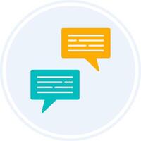 Conversation Glyph Two Colour Circle Icon vector