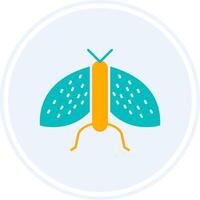 Insects Glyph Two Colour Circle Icon vector