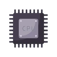 CPU central processing unit microchip technology vector illustration graphic