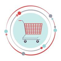 Shopping cart basket trolley vector illustration graphic icon symbol