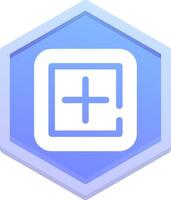 Add square Polygon Icon vector